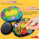SFAIH 36 Colors Acrylic Paint Markers - Dual Tip Paint Pens for DIY Crafts Any Surface, Eggs Rock Wood Fabric, Quick Drying Non-Bleed Waterproof [1-5mm Brush & Chisel]