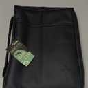 Black Outer Pocket Leather Like Vinyl Bible Cover Case with Handle Large