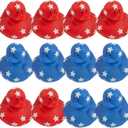 Patriotic Red, White and Blue Rubber Duckies for 4th of July - Bulk Set of 24 Ducks - Party Favors, Parades, Birthdays and Treasure Chest Supplies