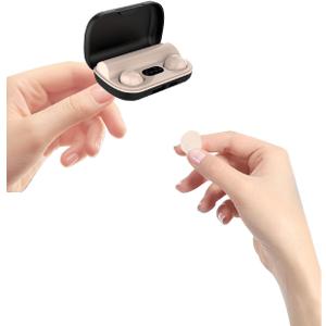 SZHTFX Invisible Earbuds Small Bluetooth Earbuds Mini Wireless Discreet Earbud for Music, Home, Work (Nude)