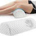 anzhixiu Half Moon Leg Bolster for Back Sleeping- Adjustable Height Under Knee Pillow for Ankles- Pure Memory Foam Leg Pillow for Sleeping on The Bed- Bubble