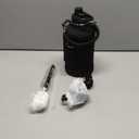 DYSANKY Insulated Water Bottle | Thickened Stainless Steel Vacuum Metal | Portable Sports Half Gallon Large Water Jug for Gym and Hiking with Straw, Carrier Bag, Handle Strap | BPAFree 64 oz, Advanced Black