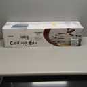 52" Wood Ceiling Fan with Lights Remote Control,Quiet DC Motor 3 Blade Ceiling Fans for Patio Living Room, Bedroom, Office,Indoor Outdoor(Black+Dark Walnut)