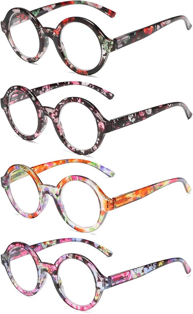 Bevi Ladies Stylish Reading Glasses Round Reader with Spring Hinges Great Value Glasses Readers for Women 2948 (2.25)