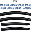 Window Visors Rain Guards Shield for 2007-2012 Nissan Versa Hatchback, Out-Channel Window Vent Wind Deflectors Visors Shades for 07-11 Nissan Versa Sedan