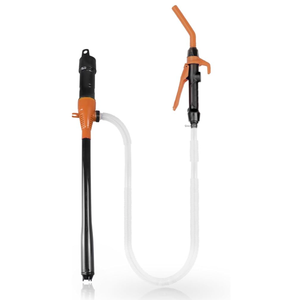 Battery Operated Gas Pump with Nozzle - Battery Powered Gasoline Transfer Pump With 3 FT Long Hose 2.2 GPM Transfer Pump For Water Kerosene Gas Can Hand Fuel Pump