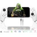 Mobile Gaming Controller for Android and iPhone 17/16/15 Series (USB-C) PS Remote Player Gamepad for PS5/PS4/Xbox/PC with Hall Joysticks/Hall Trigger/3.5mm Audio Jack/Cloud Gaming Controller, Plug & Play (White)