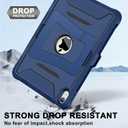 Soke Case for iPad (A16) 11th/10th Generation (11-Inch 2025/10.9-Inch 2022), with Screen Protector and Kickstands, Rugged Full Body Heavy Duty Shockproof Protective Cover - Black Navy