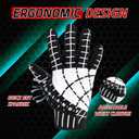 Youth Football Gloves Kid Receiver Gloves Boys Girls Unmatched Grip Great Gift (Black and White)