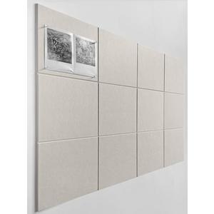 DECORITA Felt Wall Tiles | Large Cork Board Alternative | Aesthetic Felt Bulletin Board for Office, Home & Classroom | Large Cork Boards for Walls Pinboard (12-Pack) | Beige