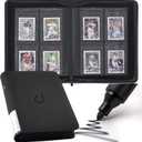 Semi Rigid Card Holder Binder - Fits 240 CardsPremium 4 Pocket Card Binder Compatible for 3-5/16" x 4-7/8" Semi Rigid Card Holders for Trading Cards or Sports CardsModel RClassic Black