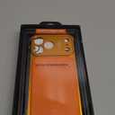 OATSBASF for iPhone 17 Pro Max Case, Full Camera Protection, Compatible with MagSafe Charger, Metal Frame Genuine Leather Back Panel Phone Case, Orange