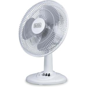 BLACK+DECKER Desk Fan for Home and Office, 12 Fan with 3 Speed Settings, Oscillating Portable Fan for Office Desk, Table Top and Kitchen Table with Adjustable Tilt, White