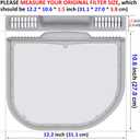 5231EL1001C Lint Filter Replacement for LG and Kenmore Dryers, Ultra Durable Lint Screen Trap, Rim with Felt Seal, Filter Size 12.2 * 10.6 * 1.5 inch (31.1 * 27.0 * 3.8 cm)