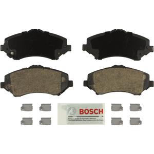 BOSCH BE1327H Blue Semi-Metallic Disc Brake Pad Set With Hardware - Compatible With Select Chrysler Town & Country; Dodge Grand Caravan, Journey, Nitro; Jeep Liberty, Wrangler; Ram; VW Routan; FRONT
