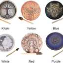Shaman Drum 10 Inch Handmade Shamanic Drum Hand Drum With Drum Stick Tree of Life Sound Healing Tool For Spiritual Music, Reflection Meditation(Mosaic)