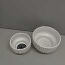 Puoyik 2 Piece Set of Flower Pots 8/6 inches, Ceramic Flower Pots with Drainage Holes, Indoor and Outdoor Plant Flower Planter (7.8/5.9 White)