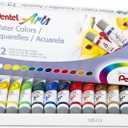 Pentel Arts Water Colors, Assorted, 5ml Tubes, 12 Color Set (WFRS-12)