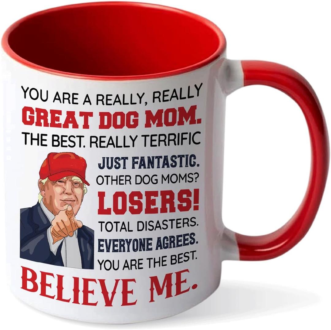 Dog Mom Christmas Gift, Dog Mom Gifts for Women, Pet Gift Idea for Christmas, Mothers Day, Birthday, Funny Pet Present for Women, Ceramic Mug 11Oz