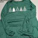 Womens Long Sleeve Merry Christmas T-Shirts Casual Merry and Bright Graphic Tee Christmas Tree Tops Size L