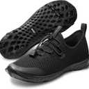 SEEKWAY Mens Womens Water Shoes Quick Dry Aqua Shoes Barefoot for Beach Surf Hiking Pool Water Sports (11.5 Women/10 Men, 1u-all Black)