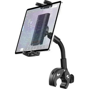 Yoke Mount for iPad, Gooseneck Aviation Pilot Tablet Holder, 360 Rotatable Airplane Yoke Tablet Mount with Sturdy Clamp, Compatible with iPad mini/Air/Pro, Galaxy tab, iPhone, 4-13" Device