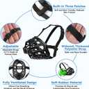 ODRIEW Dog Muzzle for Large Sized Dog - Medium Sized Dogs, Small Basket Muzzle to Prevent Biting - for Barking, Breathable, Allows Panting Drinking, Suitable for Grooming Training. (Black, XS 1)