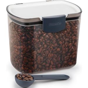 ProKeeper Coffee Storage Container with Scoop, Airtight, 1.5 Quart Capacity | Holds Approximately 12-18 Ounces of Coffee Beans or Ground Coffee, Tinted to Protect Coffee from Light Exposure