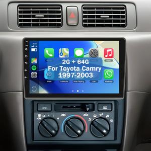 Car Stereo for Toyota Camry 1997-2003 8Core 6+128G Wireless Carplay Android Auto,9 inch IPS Touch Screen Radio,Android13/GPS/WiFi/32EQ DSP/59UI/Bluetooth5.0/SWC/Backup Camera&Mic
