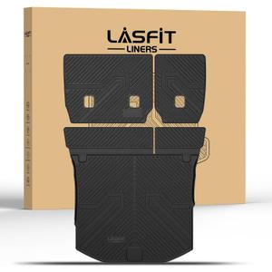 LASFIT Cargo Mat for Jeep Grand Cherokee 2011-2021 All Weather TPE Custom Fit Cargo Liners Rear Backrest Mat Trunk Seatback Black