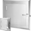 Hiorucet 304 Stainless Steel Fireplace Doors Clean Out Door for Indoor Outdoor Wall Chimney, 8" x 8" Fireplace Chimney Door Comes with Closing Clasp, Ensure a Tight Seal to Effectively Block Ash