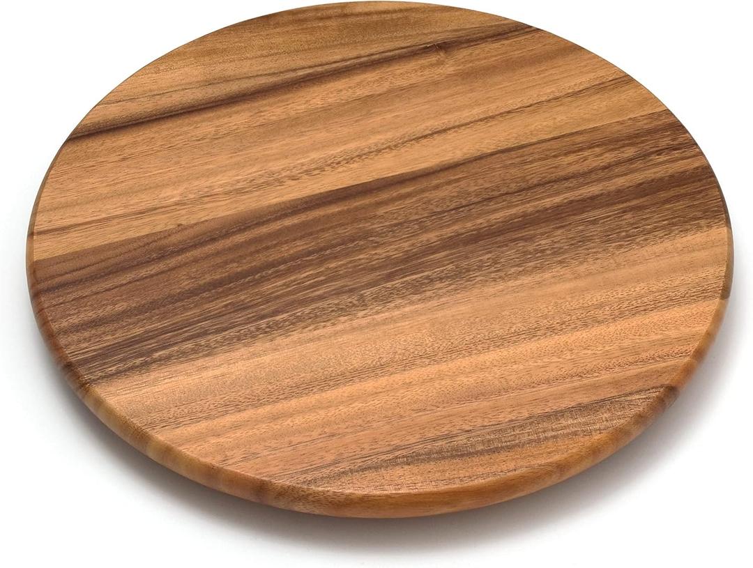 Lipper International Acacia Wood 16" Lazy Susan Kitchen Turntable