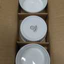 Porcelain Ramekins 4 oz Oven Safe, Small Souffle Dishes for Creme Brulee, Ice Cream, Dipping and Sauces Cup, Ceramic White Mini Baking Bowls Set of 6