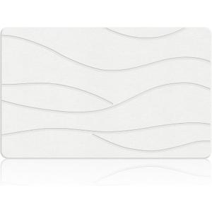 THMINS XL Stone Bath Mat, 32''x20'' Non-Slip Diatomaceous Earth Stone Bath Mat, Super Absorbent Quick Drying for Bathroom/Kitchen, Easy to Clean