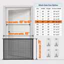 Dog Gate for Stairs Pet Gates for The House: Dogs Screen Mesh Gate for Doorways Stairways Indoor 29 inch Tall, 45 inch Wide, Fits Openings 40'' to 43'' Wide
