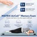 Hazli Matrix AirCell Memory Foam Camping Mattress Pad - CertiPUR-US Roll Up Mattress for Adults - Portable Foam Sleeping Mats for Camping - Camp Cot Sleeping Pad - Floor Sleep Mat Bed Roll for Car RV