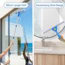 Window Cleaning Kit with Bucket 3 Gallon, 14" Window Squeegee and 15" Scrubber with 61" Long Handle, Professional Window Washing Equipment Cleaner Tool for Home Outdoor Commercial Use