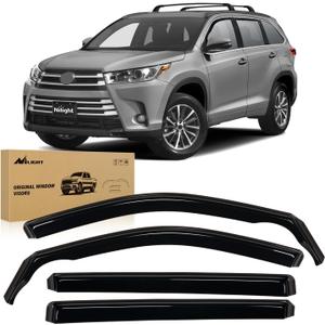 Nilight in Channel Window Rain Guards for Toyota Highlander 2014 2015 2016 2017 2018 2019 Vent Window Visors, Window Deflectors-4PCS