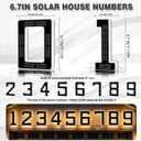 ISUNMEA 6.7 Inch Solar Lighted House Numbers for Outside, Light Up Waterproof LED Address Signs for Houses, Backlit Illuminated Exterior Modern House Numbers Light (6-Black, 6.7IN)
