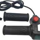 1 Pair E-Bike Throttle Grip with LCD Battery Voltage Display, 48v Electric Bicycle Scooter Twist Throttle Grips