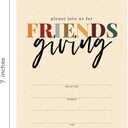 Canopy Street Friendsgiving Polka Dot Invitations / 25 Fill In Fall Thanksgiving Friends Potluck Invites With White Envelopes / 5" x 7" Modern Autumn Party Or Event Invitations/Made In The USA