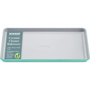 Premium Non-Stick Ceramic Baking Sheet Pan - Aluminized Steel with Ceramic Non-Stick Coating, PFOA & PFAS Free - Non-Toxic, Perfect for Baking, Roasting, and More - Medium Size (15.5" x 10")  Teal