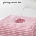 REDKISS Ultra Soft Bath Towels Set of 6 Large 35"x70" | 100% Microfiber, Highly Absorbent & Quick Dry | Pink Towels for Bathroom, Spa, Gym | 2 Bath, 2 Hand, 2 Washcloths