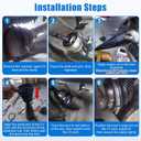 PIFOOG 2PCS CV Boot Repair Kit for 19mm to 24mm Shafts Universal Car CV Axle Joint Boots Replacement Constant Velocity Kits with Clamps Cable Ties Dustproof Flexible Silicone Black