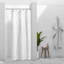 Barossa Design White Stall Shower Curtain Liner with 3 Magnets - 36" x 72", Waterproof PEVA Shower Liner for Small Bathroom Stall, PVC Free, Metal Grommets - White, 36X72