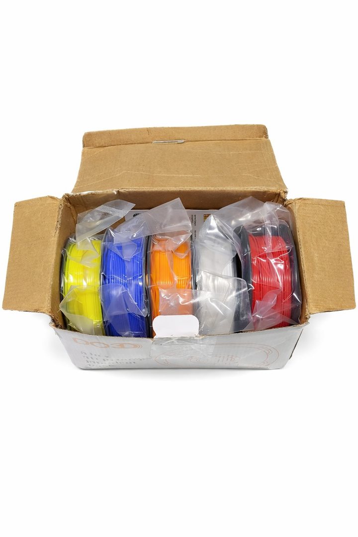 DO3D 5 in 1 3D Printer Filament Pack, Yellow, Blue, Orange, Gray, Red