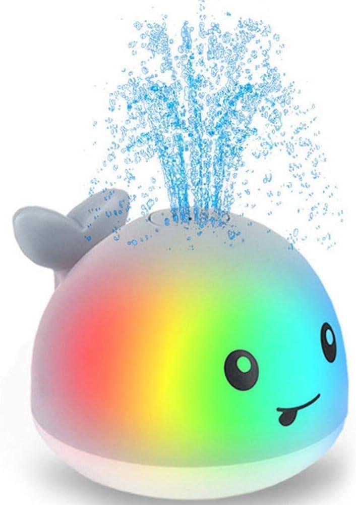 ZHENDUO Baby Bath Toys, Rechargeable Bath Toys, Whale Spray Water Bath Toy, Sprinkler Bathtub Shower Toys for Toddlers Kids Boys Girls, Pool Toy for Baby (Grey)