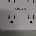 Surge Protector Power Strip - CHCORE 5Ft Braided Extension Cord with 8 Outlets with 4 USB (2 USB C) Charging Ports, Flat Plug Multi Plug Outlet Extender Charging Station for Home Office, ETL, White