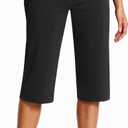 ISEEGZ 18" Capri Pants for Women High Waist with Pockets Women's Capris Workout Yoga Pants Loose Straight Leg XL
