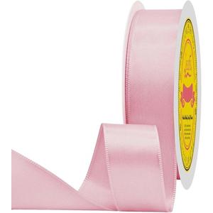 Humphrey's Craft 1 Inch Wide Pink Crushed Velvet Ribbons Spool - 25 Yards, Perfect for Sewing, Gift Wrapping, Jewelry Making, Wedding and All Crafting Projects. Pink 